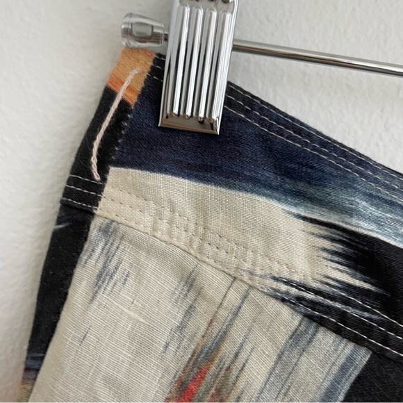 DKNY watercolor linen faux wrap midi skirt - Picture 6 of 7